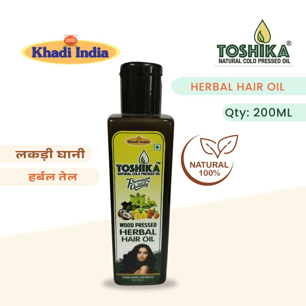 Best Anti Dandruff Hair oil Toshika Cold Pressed Hair Oil 200 ML Wood Pressed Herbal oil