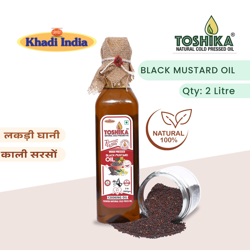 Cold Pressed Black Sesame Oil 2 Litre | 100% Pure Kachi Ghani Sesame Oil Wood Pressed Toshika Natural Cold Pressed Oil